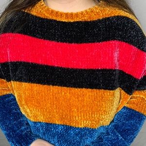 COLORBLOCK SWEATER🧡🖤❤️💙